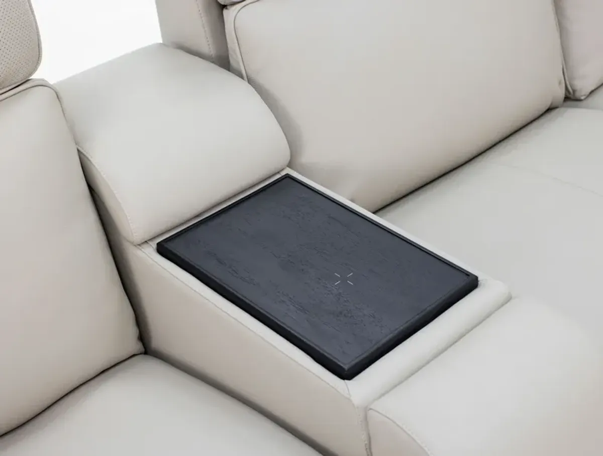 Percy Leather 7-Pc. Fully Loaded Wall Saver Modular With Immersive Audio, Heat And Massage