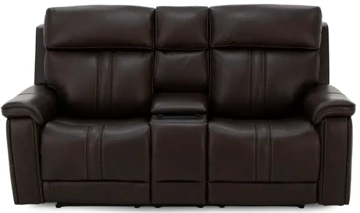 Luke Fully Loaded Zero Gravity Reclining Console Loveseat With Immersive Audio, Heat And Massage