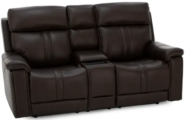 Luke Fully Loaded Zero Gravity Reclining Console Loveseat With Immersive Audio, Heat And Massage