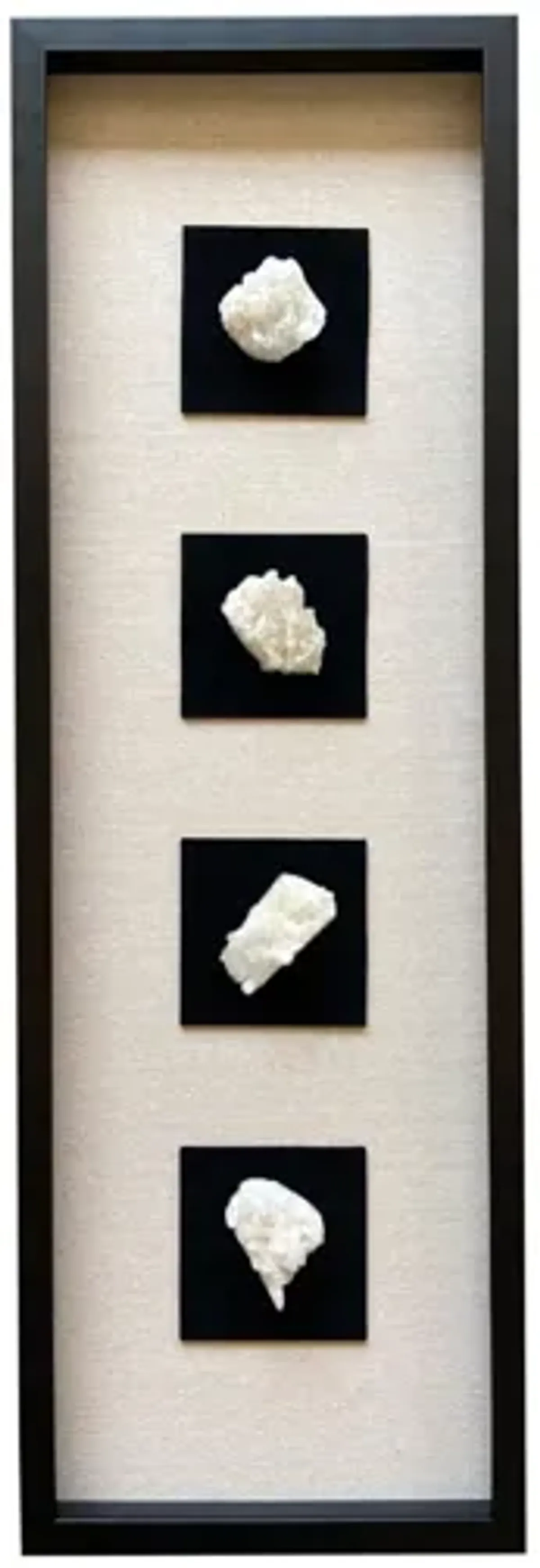 Crystal Cluster Framed Shadow Box 16"W x 47"H