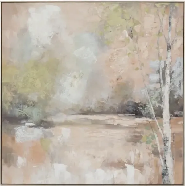 Serene Handpainted Wall Art 40"W x 40"H