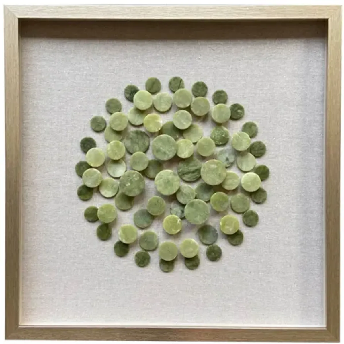 Green Stone Framed Shadow Box 20"W x 20"H