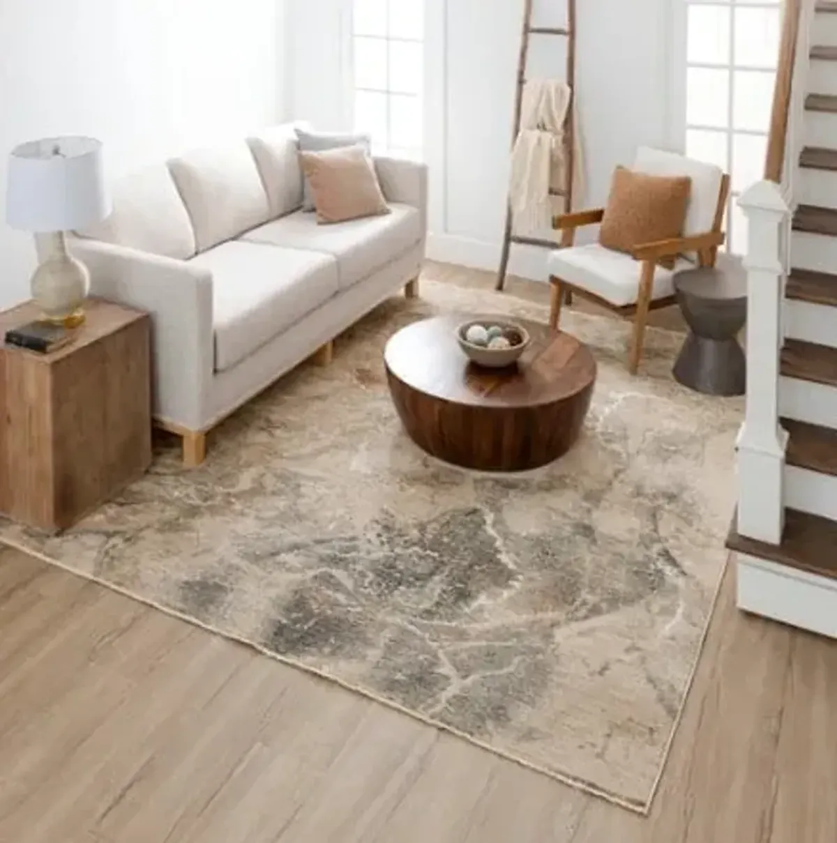 Echo Tesoro Cream Area Rug 7'10"W x 10'3"L