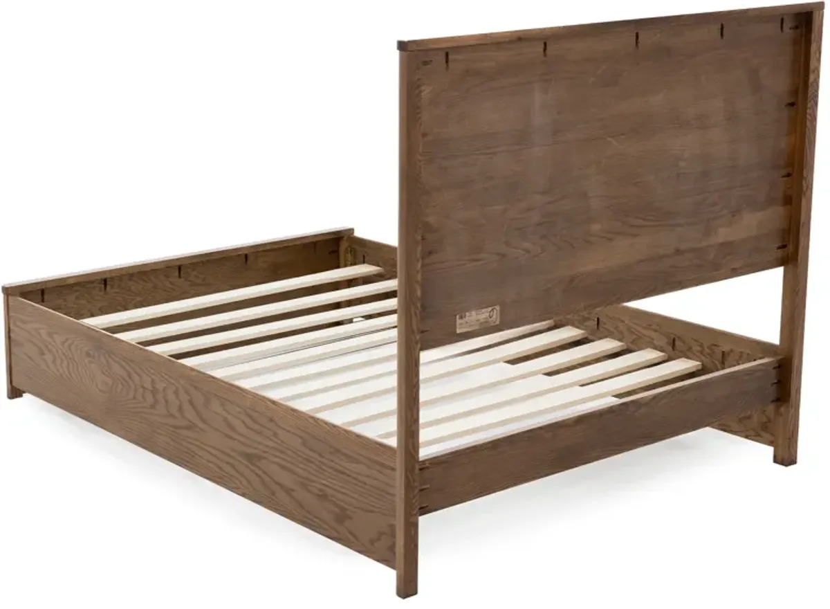 Witmer Modern Oak Queen Platform Bed