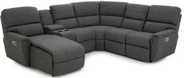 Ava 6-Pc. Power Headrest Reclining Modular With Wireless Remote In D197056 Onyx In Left-Facing With