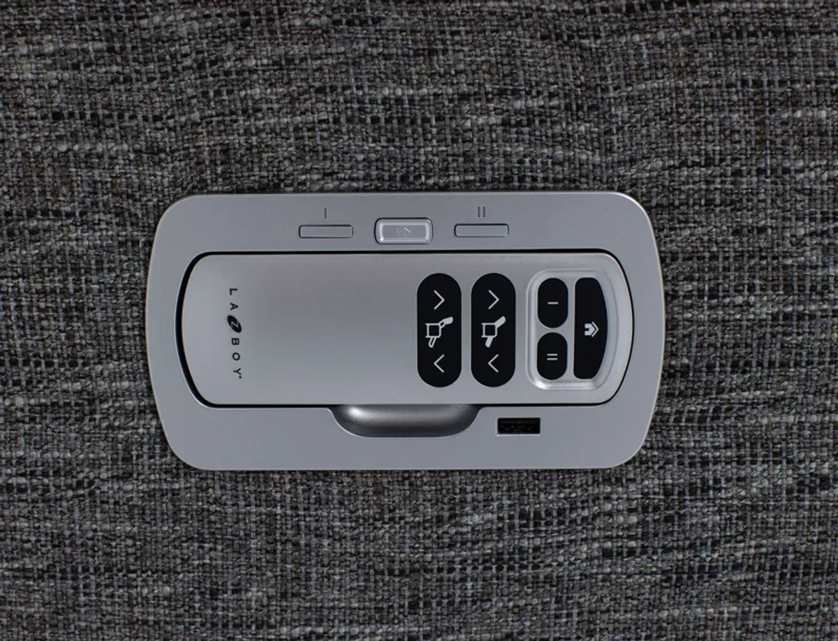 Ava 5-Pc. Power Headrest Reclining Modular With Wireless Remote In D197056 Onyx In Left-Facing