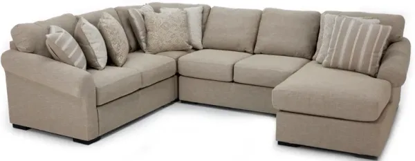 Mae 4-Pc. Sectional In Regality/Twill In Right-Facing