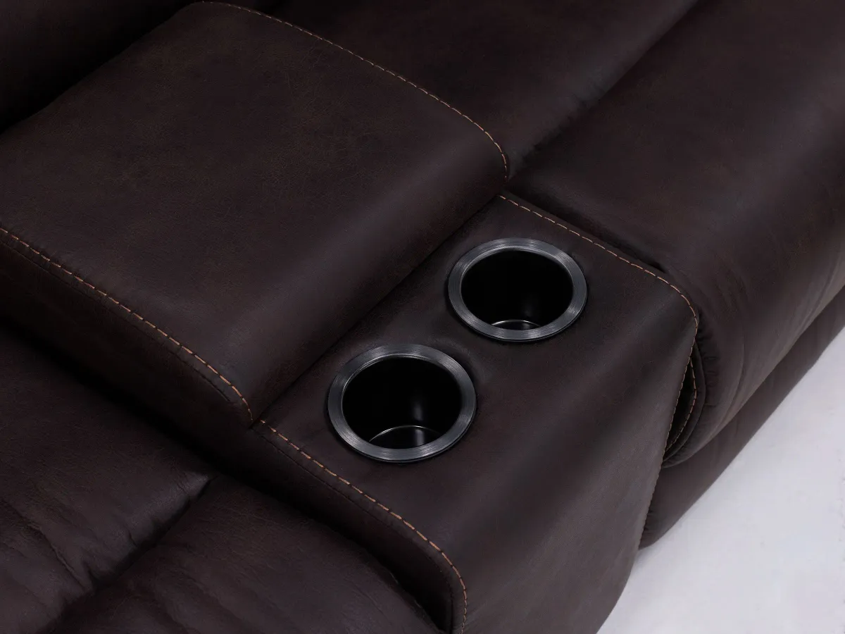 Dutton 3-Pc. Power Headrest Wall Saver Reclining Console Loveseat