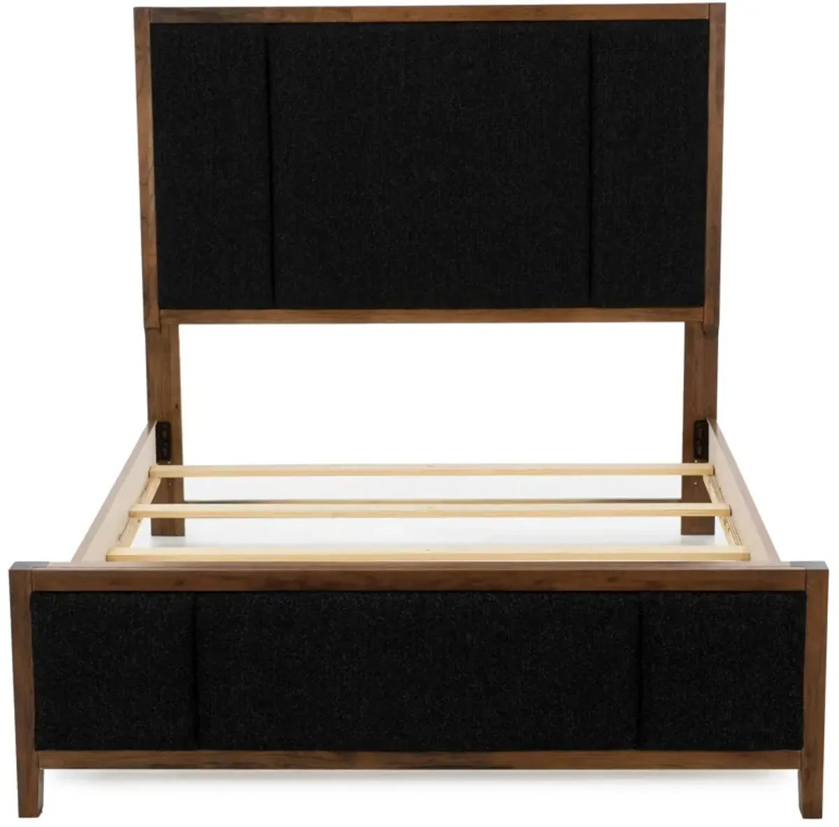 Crafted Cherry Queen Upholstered Panel Bed