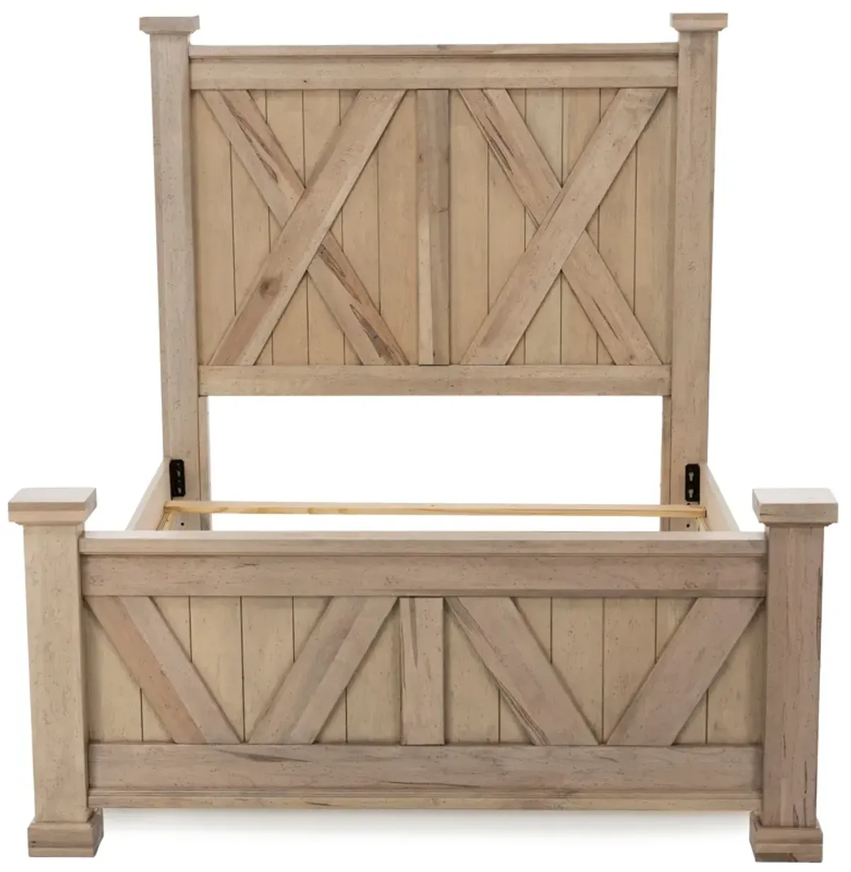 Cool Rustic Queen X Panel Bed