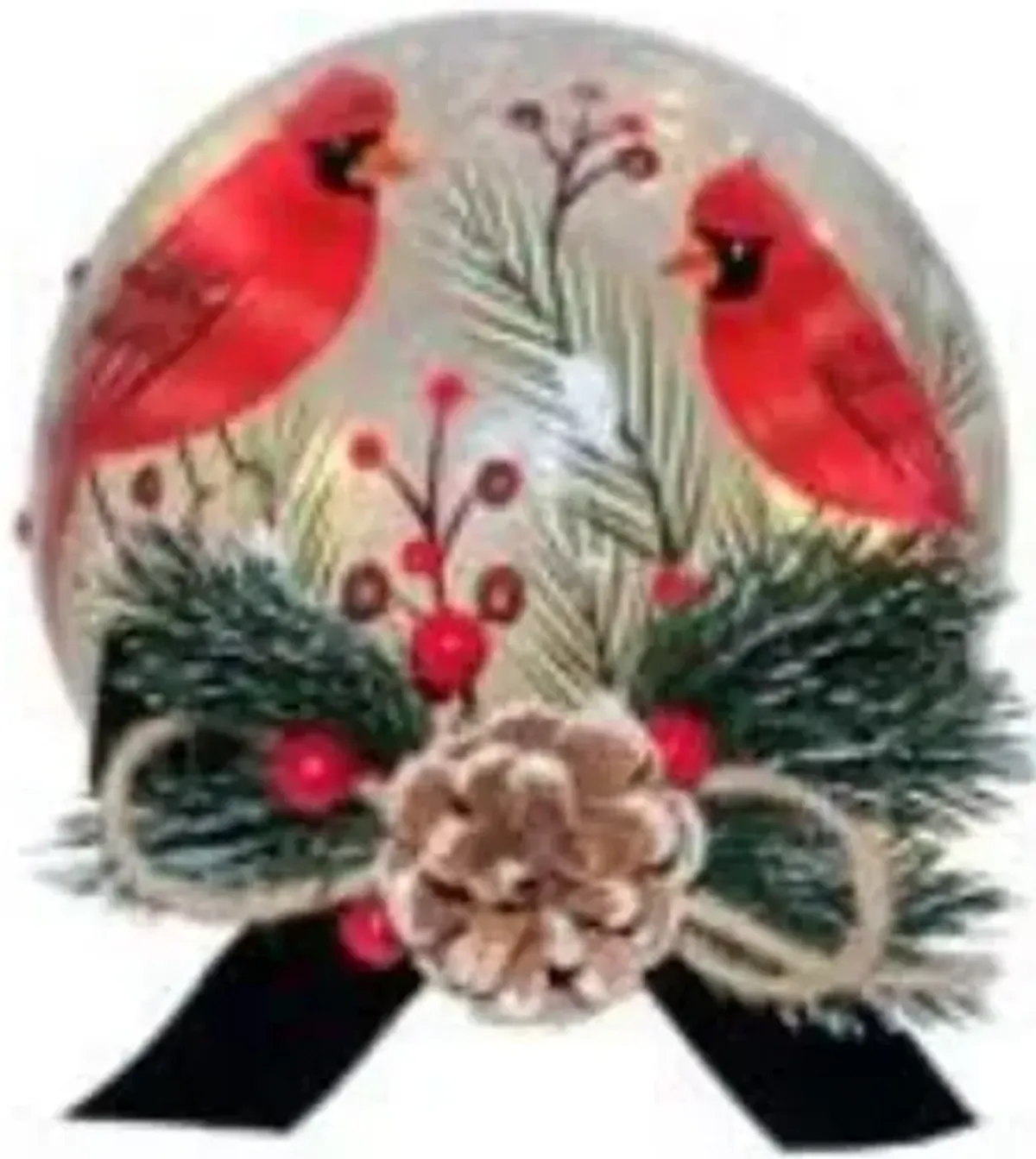 Cardinal LED Light-Up Orb 6"W x 5.5"H