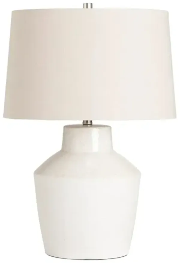 White Ceramic Table Lamp 27"H