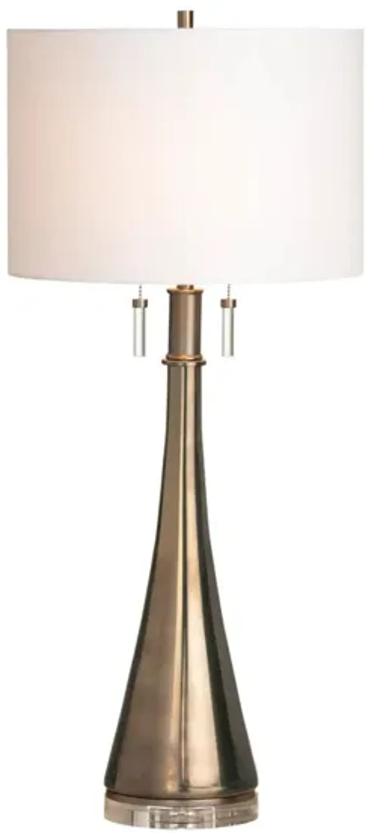 Bronze Glass Table Lamp 36.5"H