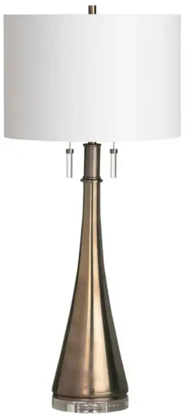 Bronze Glass Table Lamp 36.5"H