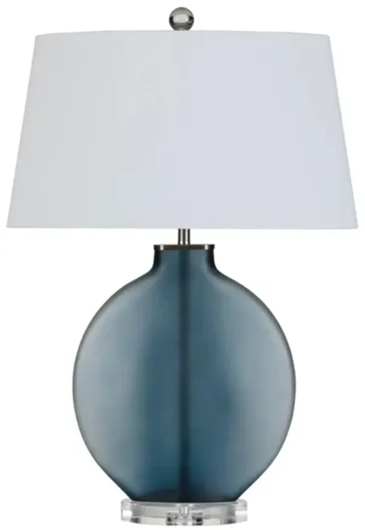 Blue Glass Table Lamp 31.5"H