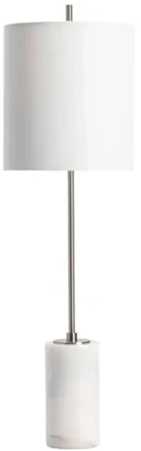 White Marble Table Lamp 31.5"H