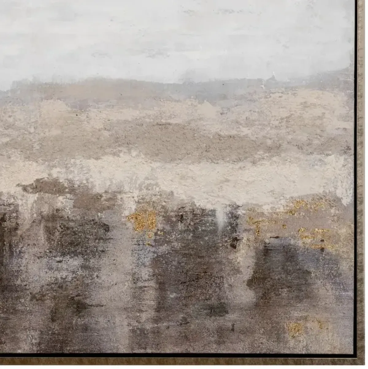 Brown Abstract Framed Canvas 49"W x 49"H