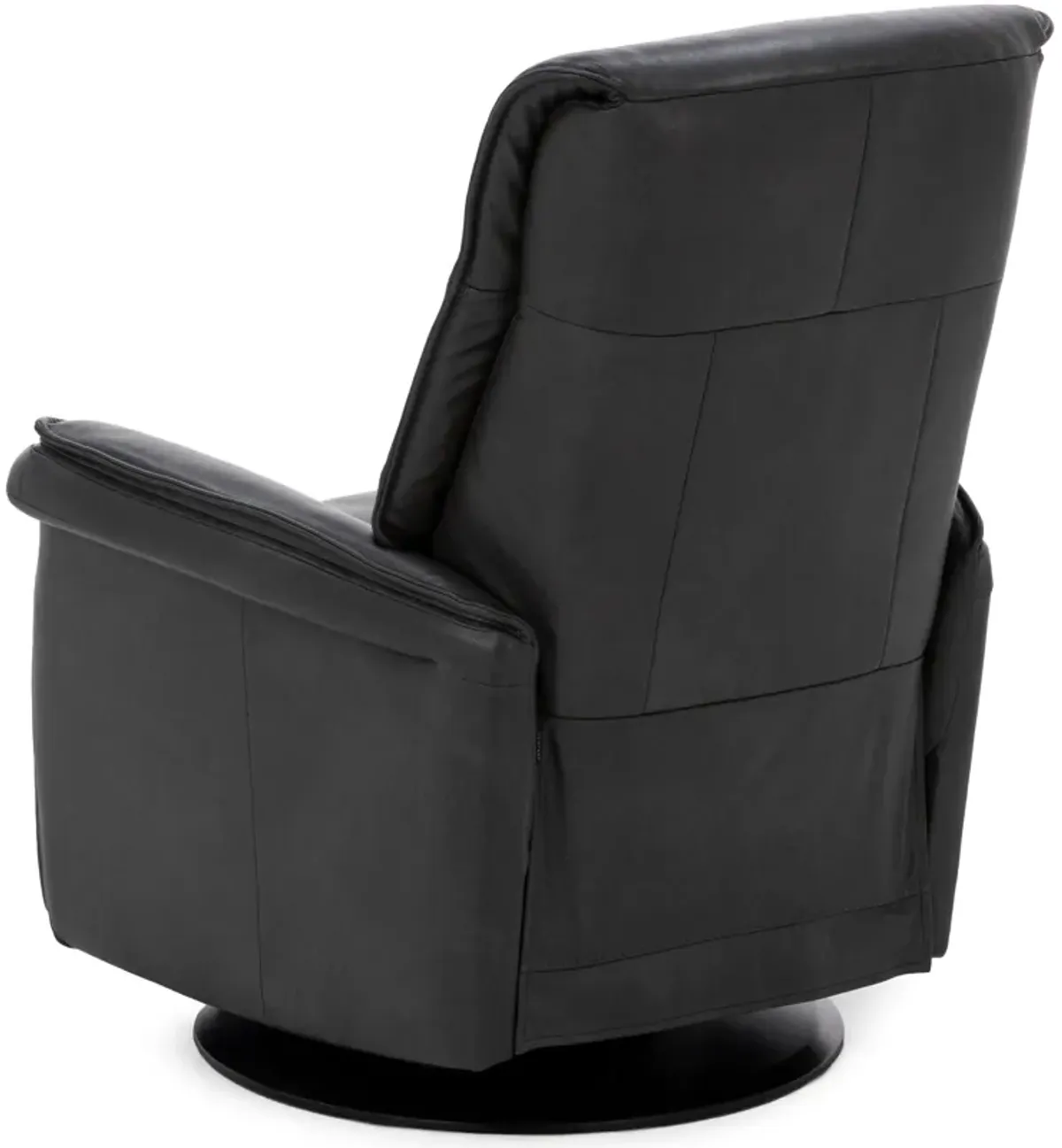 Cairo Leather Medium Power Swivel Glider Recliner in Anthracite