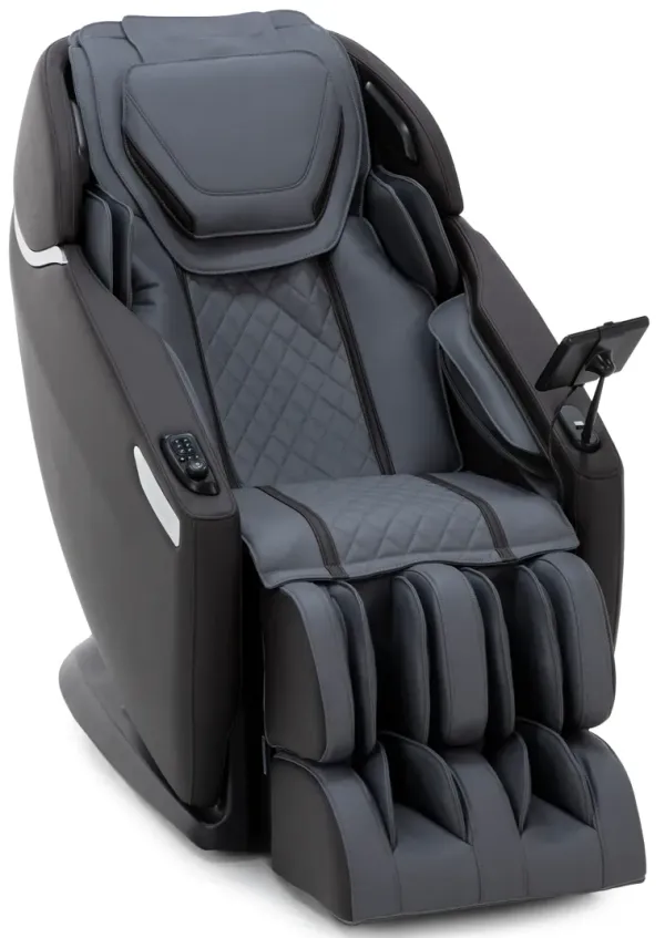 Zen 2 Massage Chair in Grey/Espresso