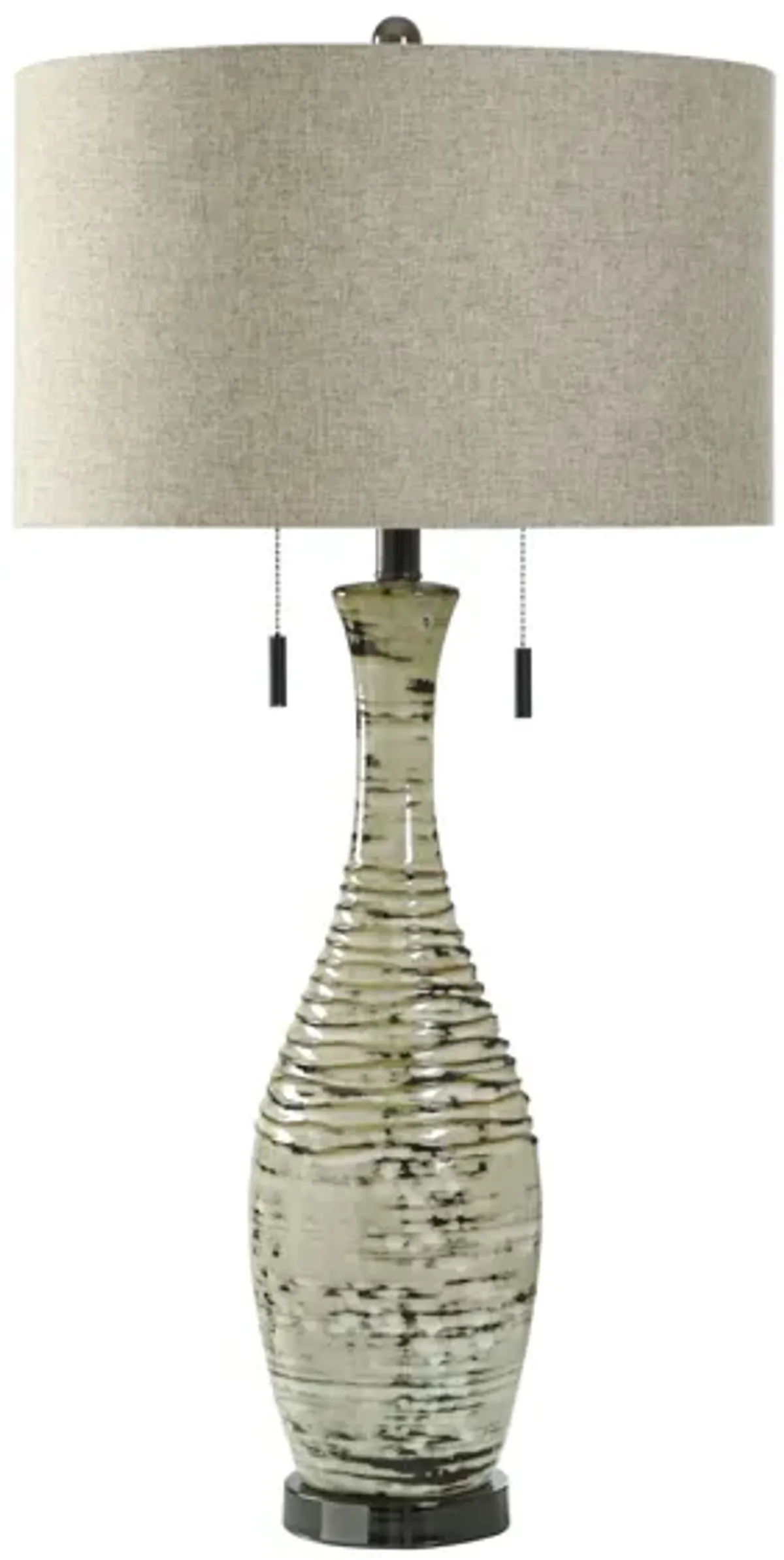Cream Truffle Ceramic Table Lamp 34"H