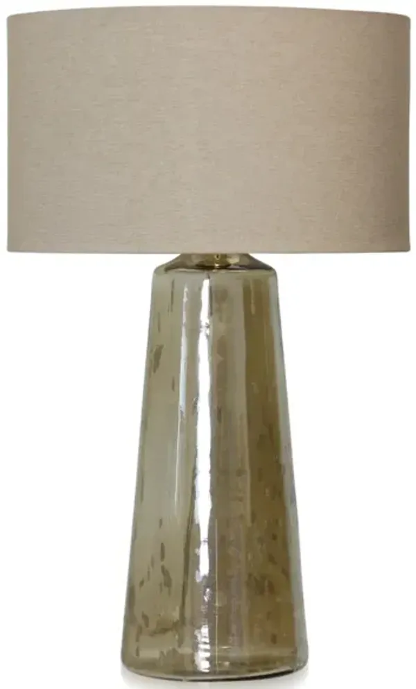 Gold Glass Table Lamp 27"H