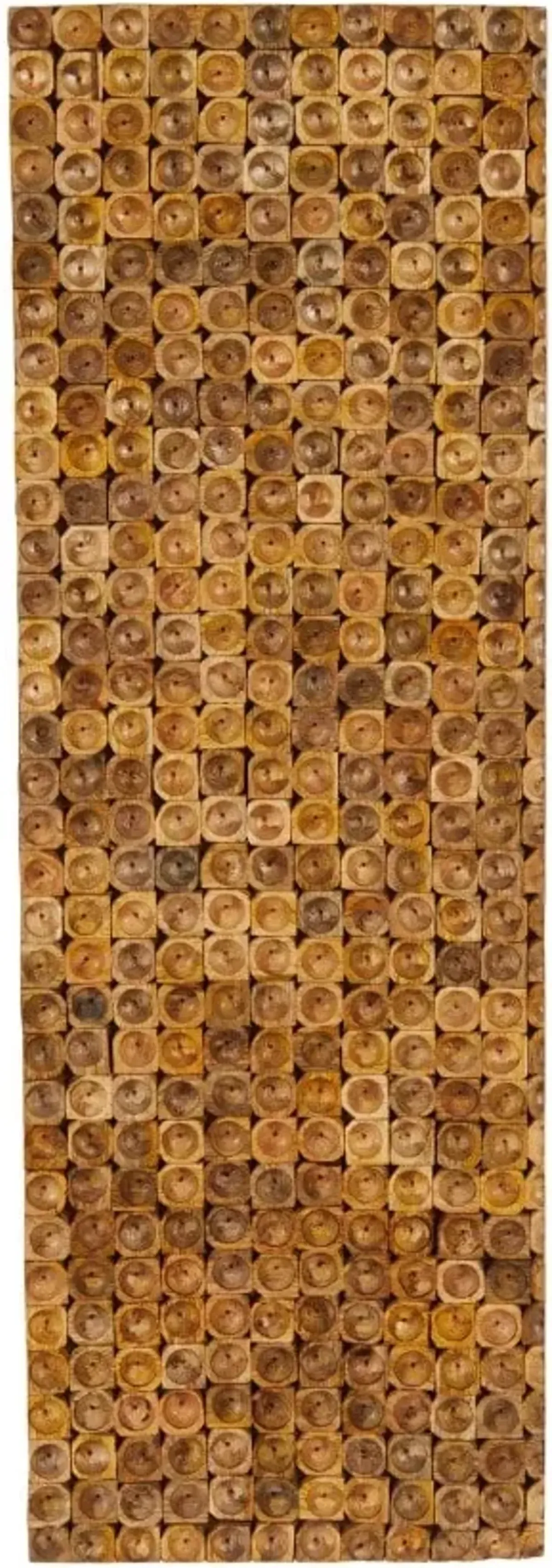 Wood Circle Block Panel Wall Art 16"W x 47"H