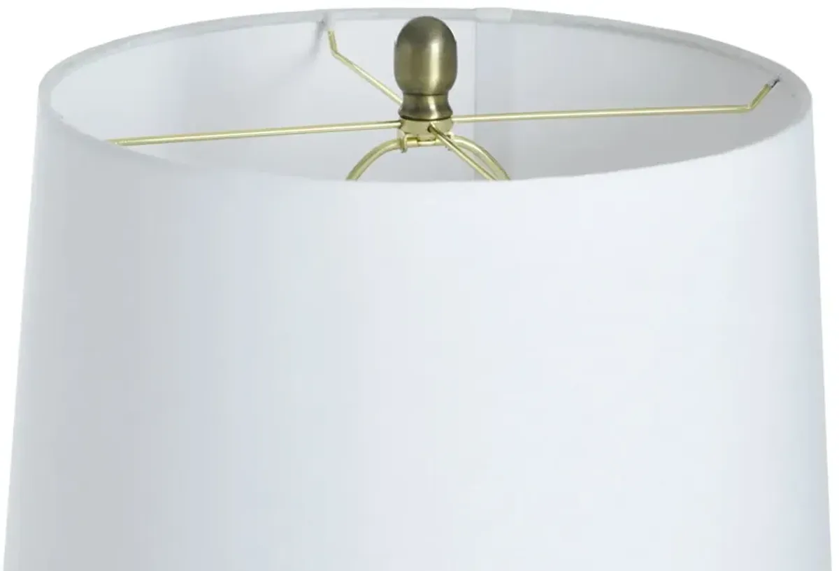 Brown Speckled Reactive Glaze Ceramic Table Lamp 31.5"H