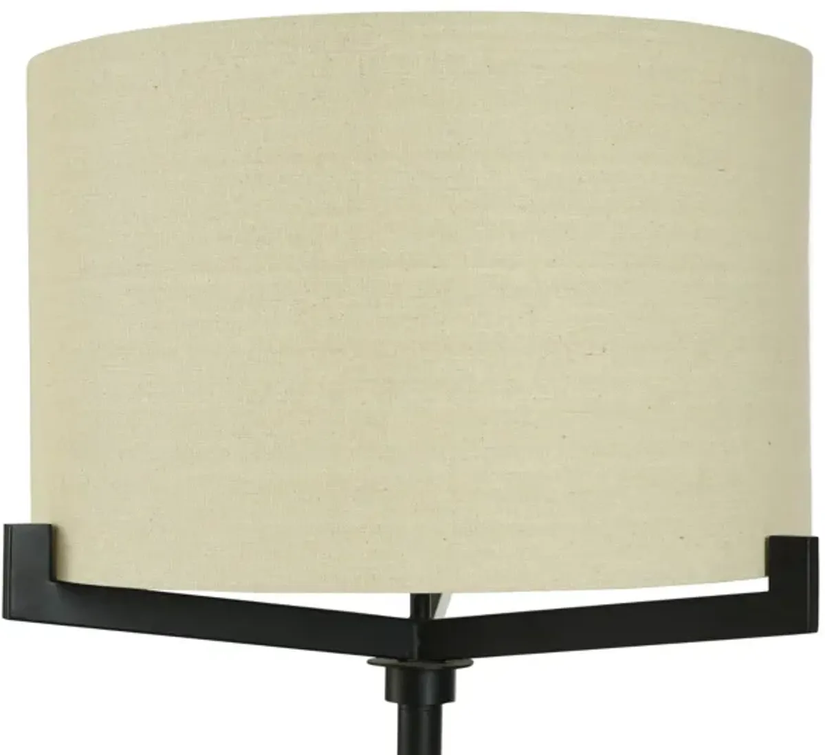 Brushed Black Metal Floor Lamp 63"H