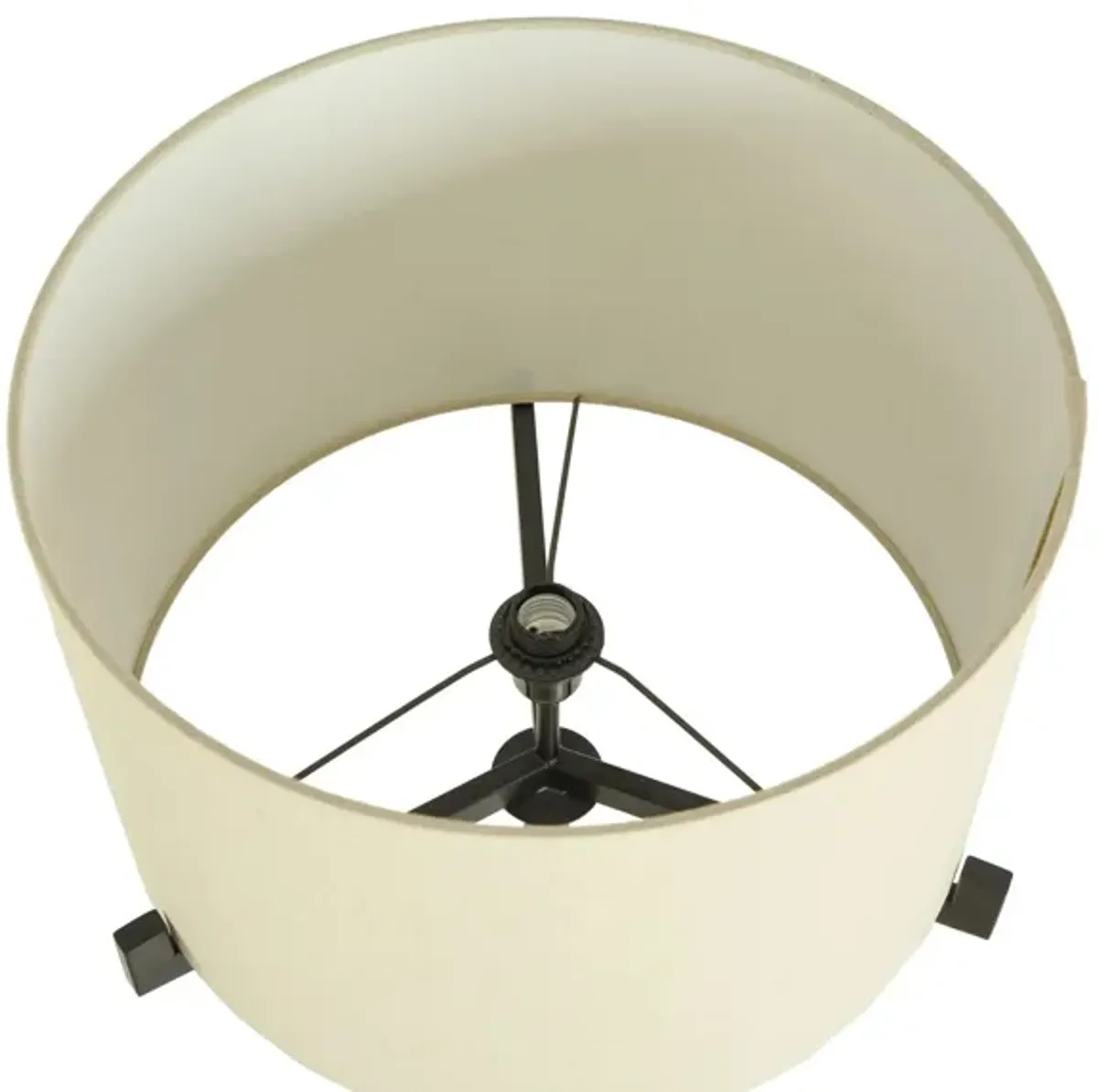 Brushed Black Metal Floor Lamp 63"H