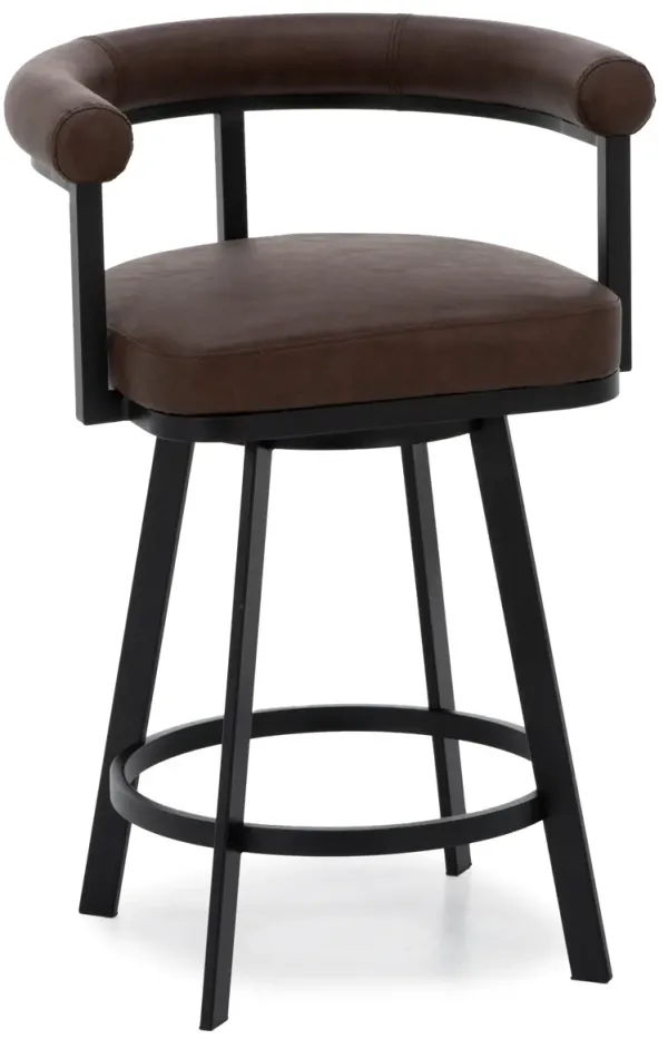 Magnolia 26" Swivel Stool In Magnolia Faux Brown
