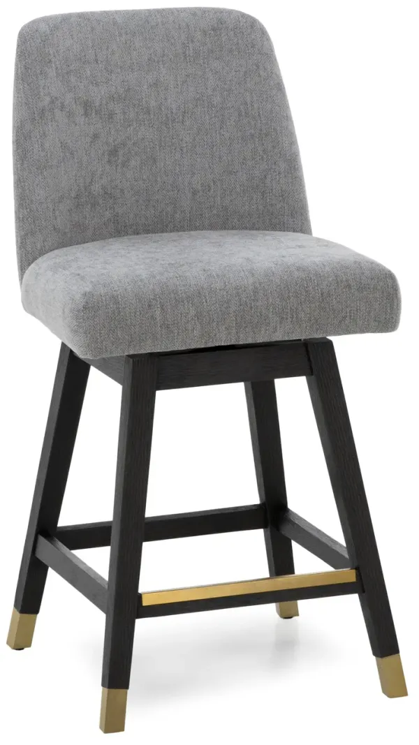 Amelia 26" Swivel Stool In Speckled Grey