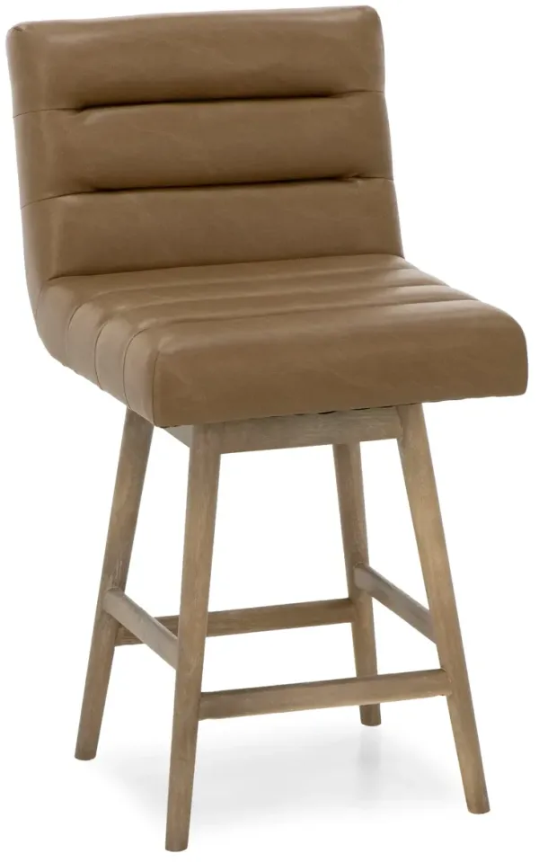 Elias 26" Swivel Stool In Bistre Brown
