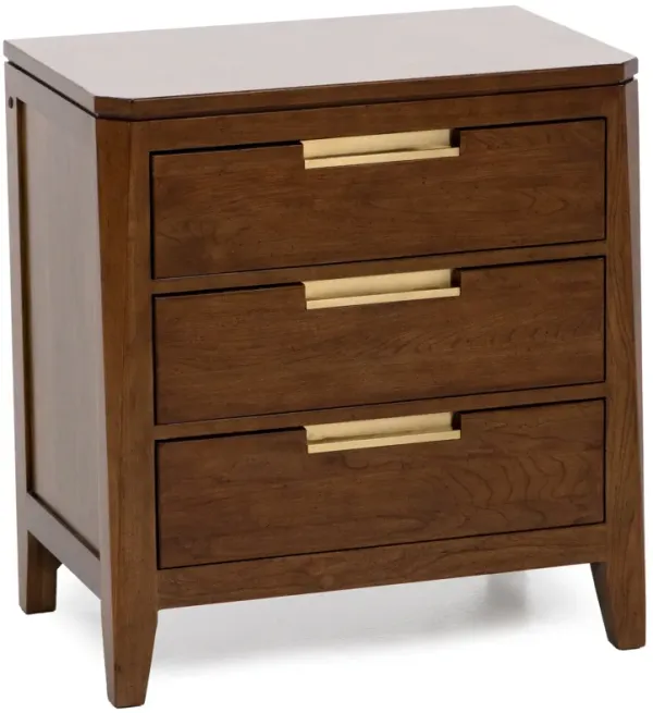 Aspire 3 Drawer Nightstand In Aspire Cherry