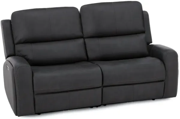 Flexsteel Landon 2-Pc. Leather Fully Loaded Zero Gravity Reclining Loveseat in Charcoal