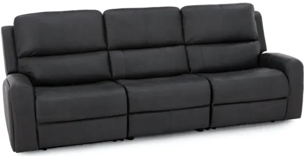 Flexsteel Landon 5-Pc. Leather Fully Loaded Zero Gravity Reclining Sofa in Charcoal