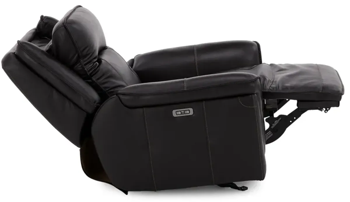 Arthur Leather Power Glider Recliner in Espresso