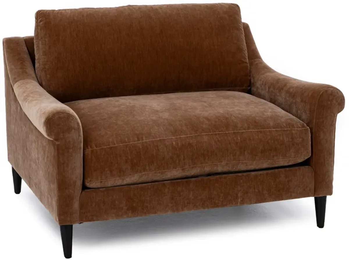 Hertz Sloped Roll Arm Cuddle Chair With Pluma Plush Cushion