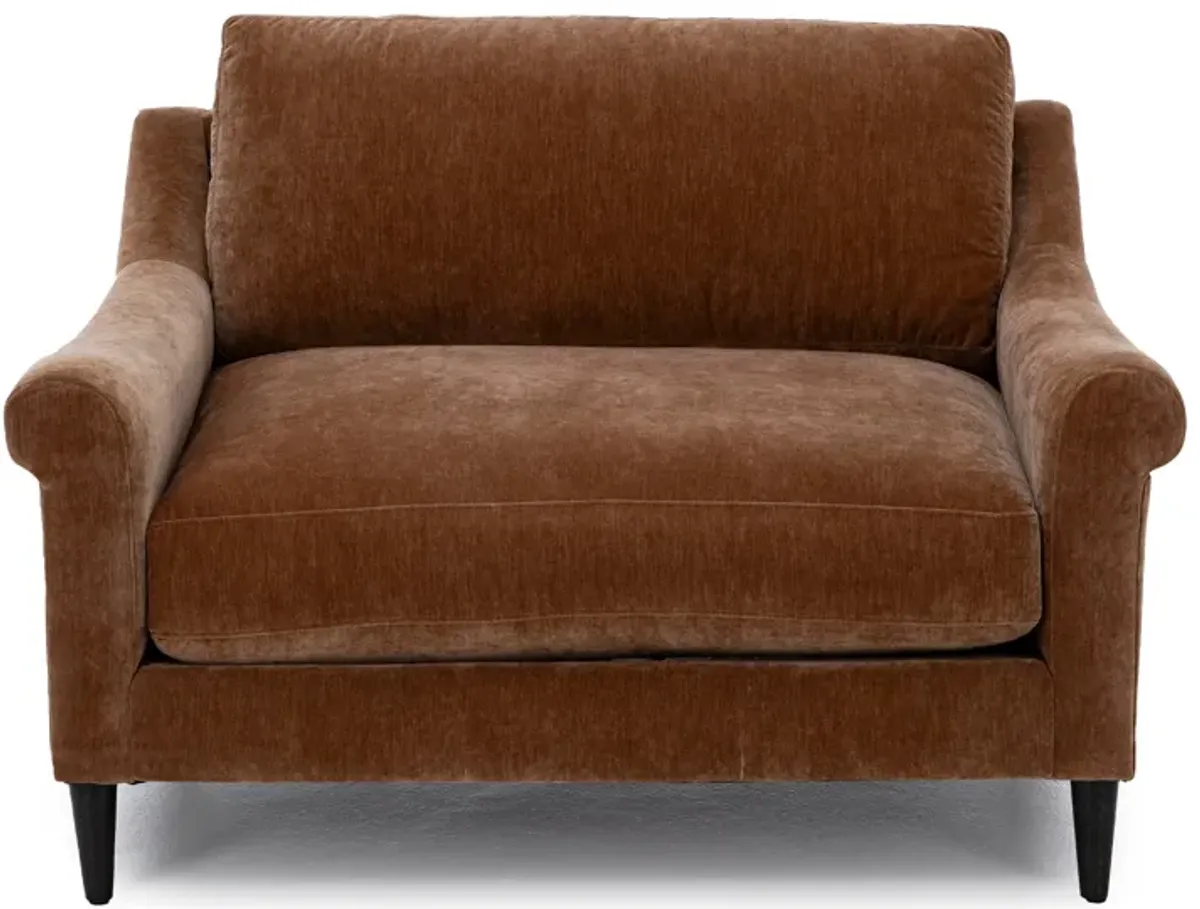 Hertz Sloped Roll Arm Cuddle Chair With Pluma Plush Cushion