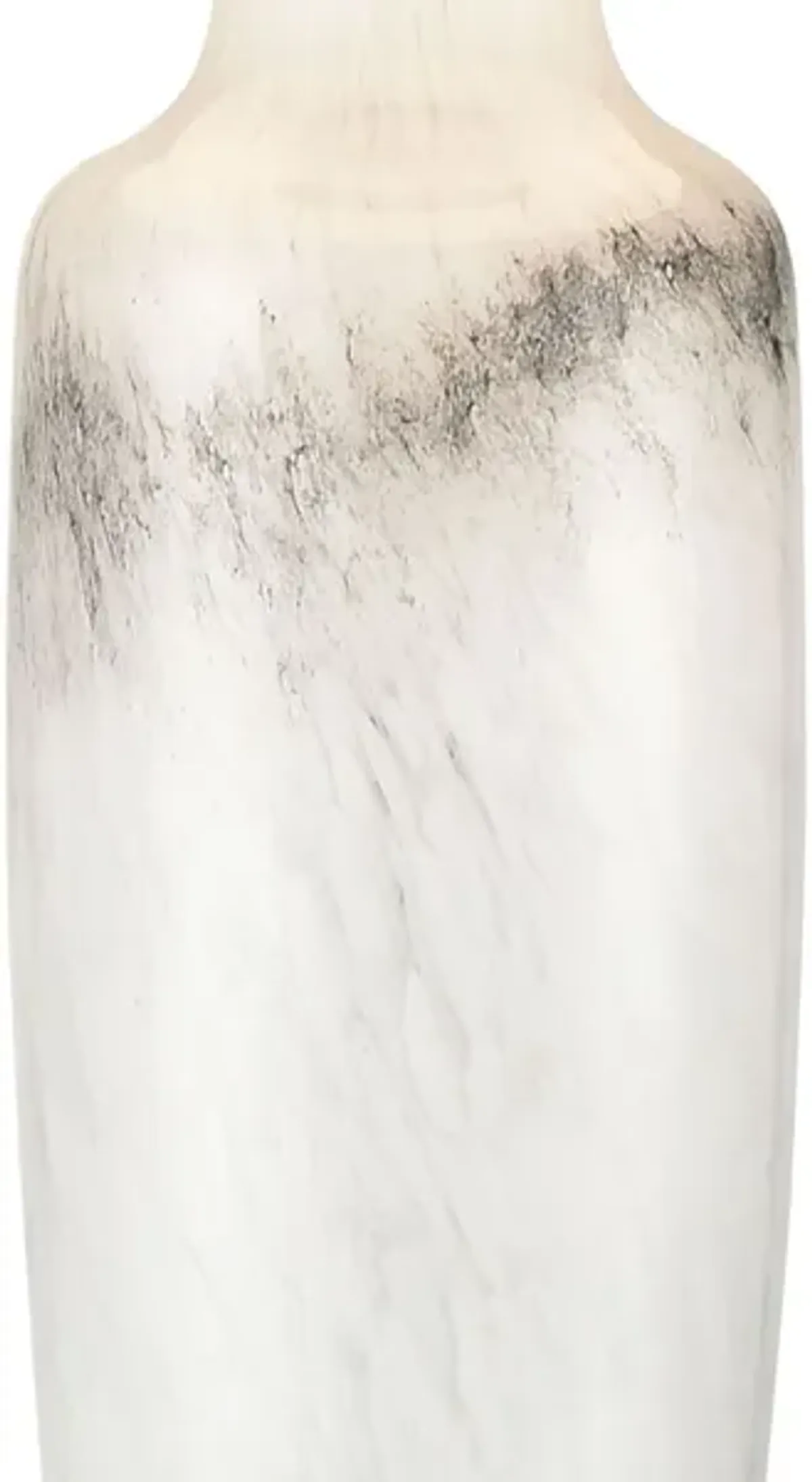 White and Black Art Glass Table Lamp 32"H