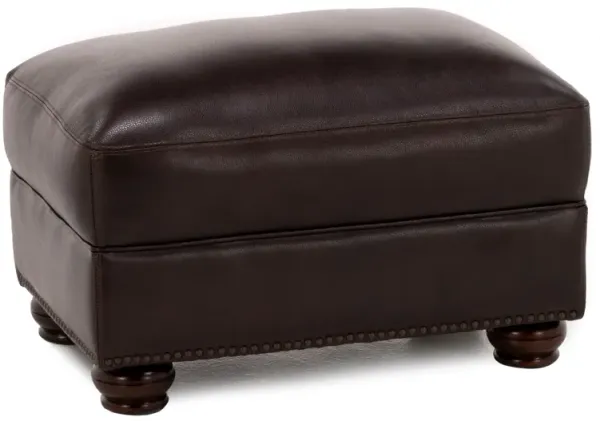 Clarence Leather Ottoman