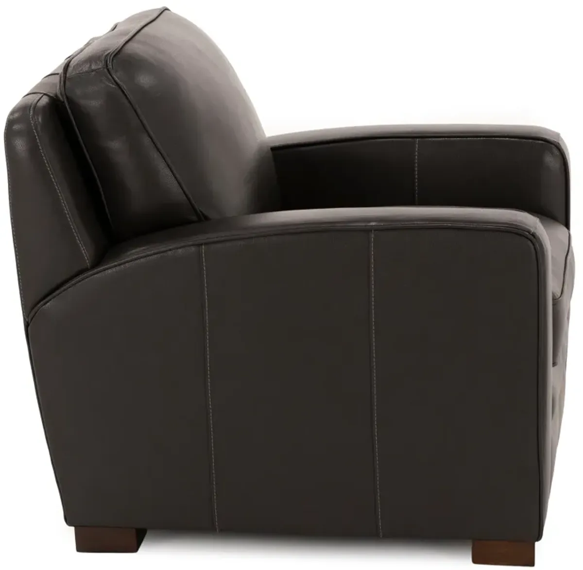 Oliver Leather Chair in Charcoal