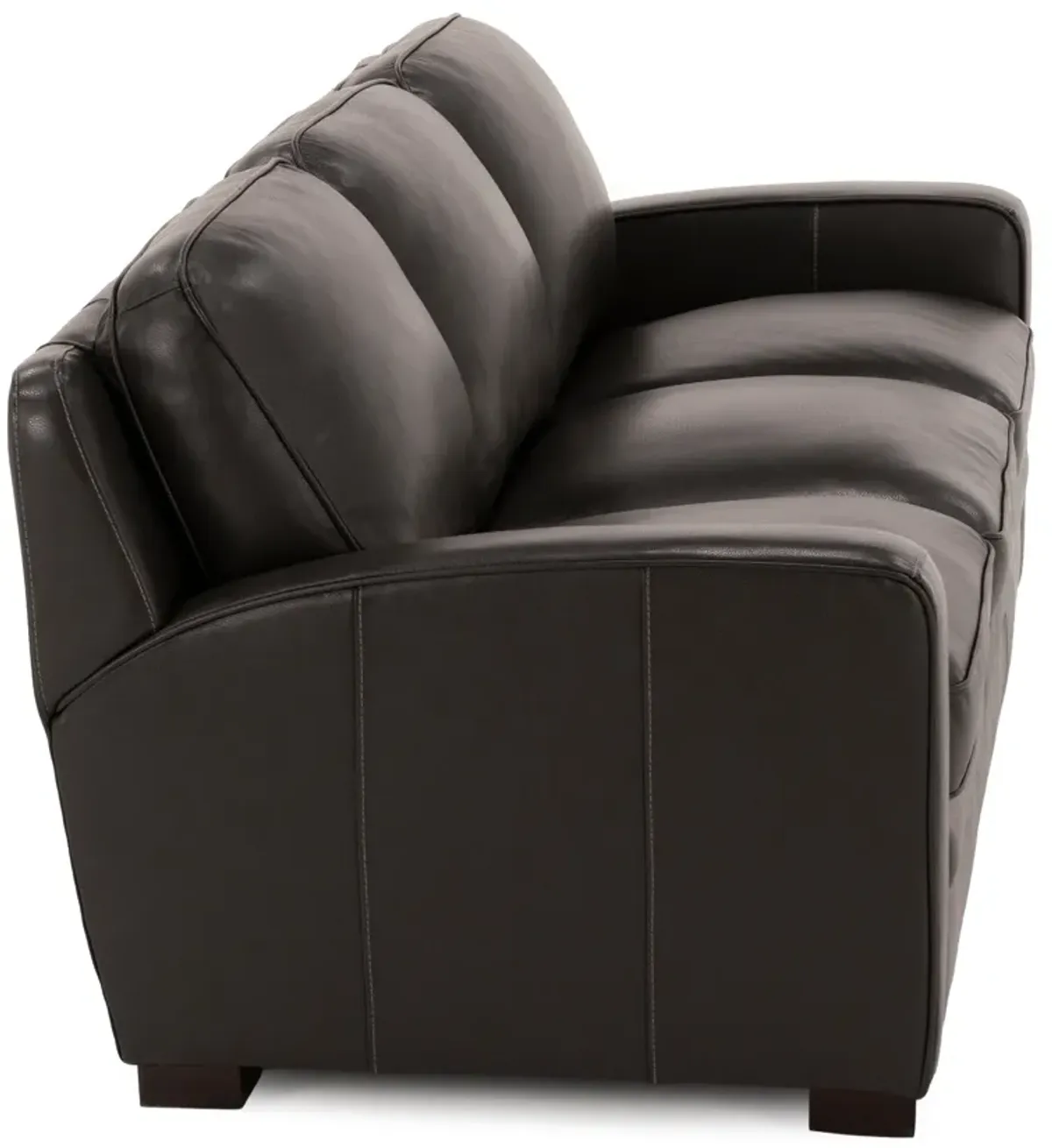 Oliver Leather Sofa in Charcoal