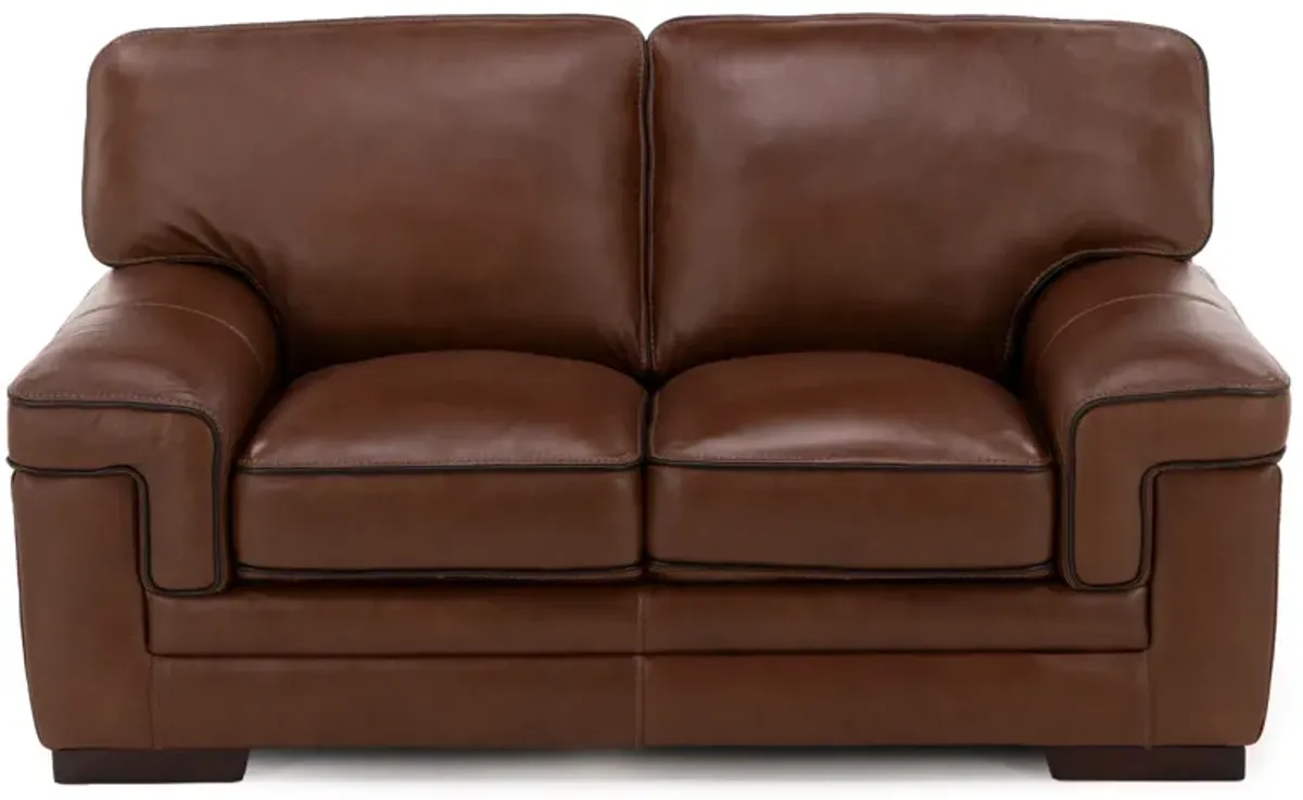 Piper Leather Loveseat