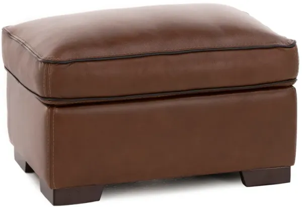 Piper Leather Ottoman