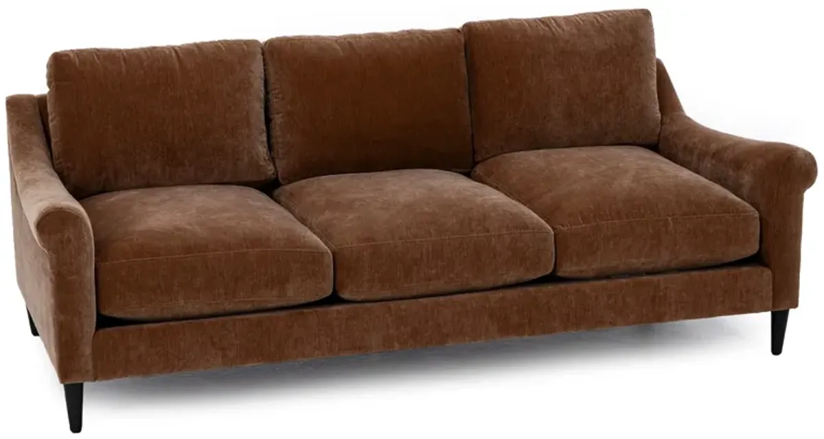 Hertz Sloped Roll Arm Sofa Plus With Pluma Plush Cushions