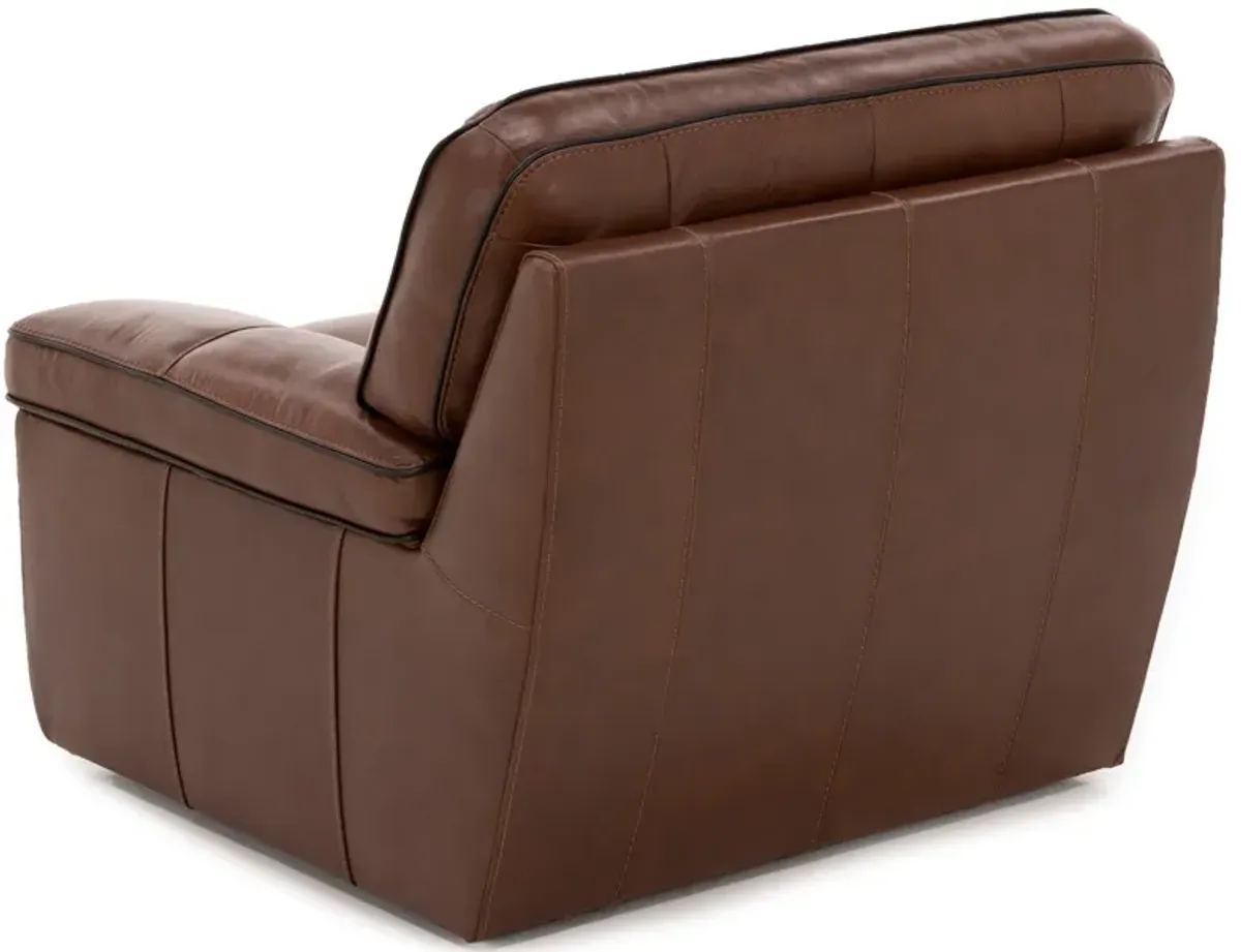 Piper Leather Swivel Chair