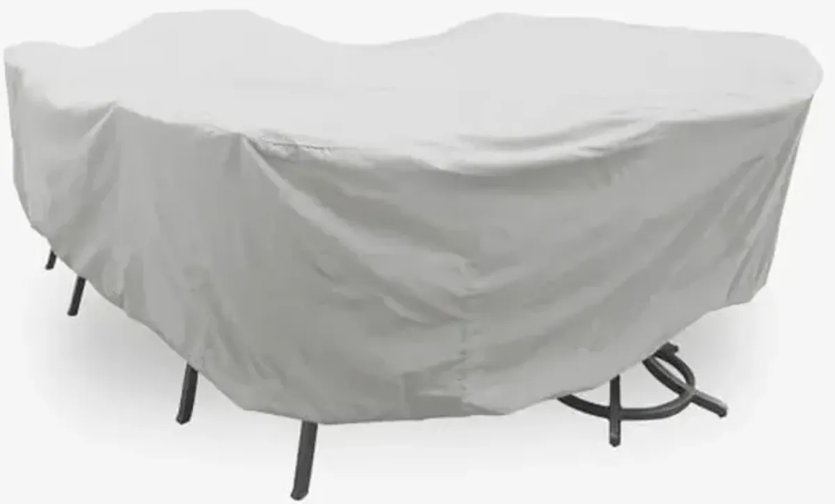 Treasure Garden Large Oval/Rect Table And Chair Cover in Gray