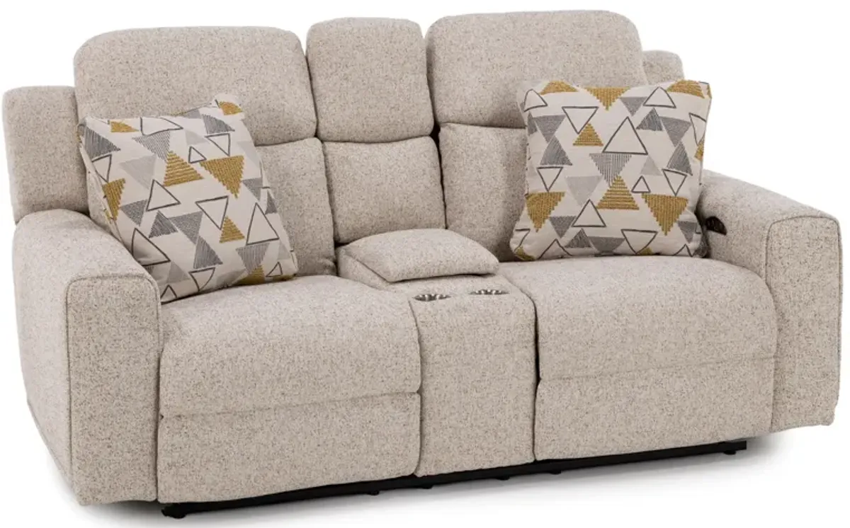 Banks Power Headrest Console Reclining Loveseat