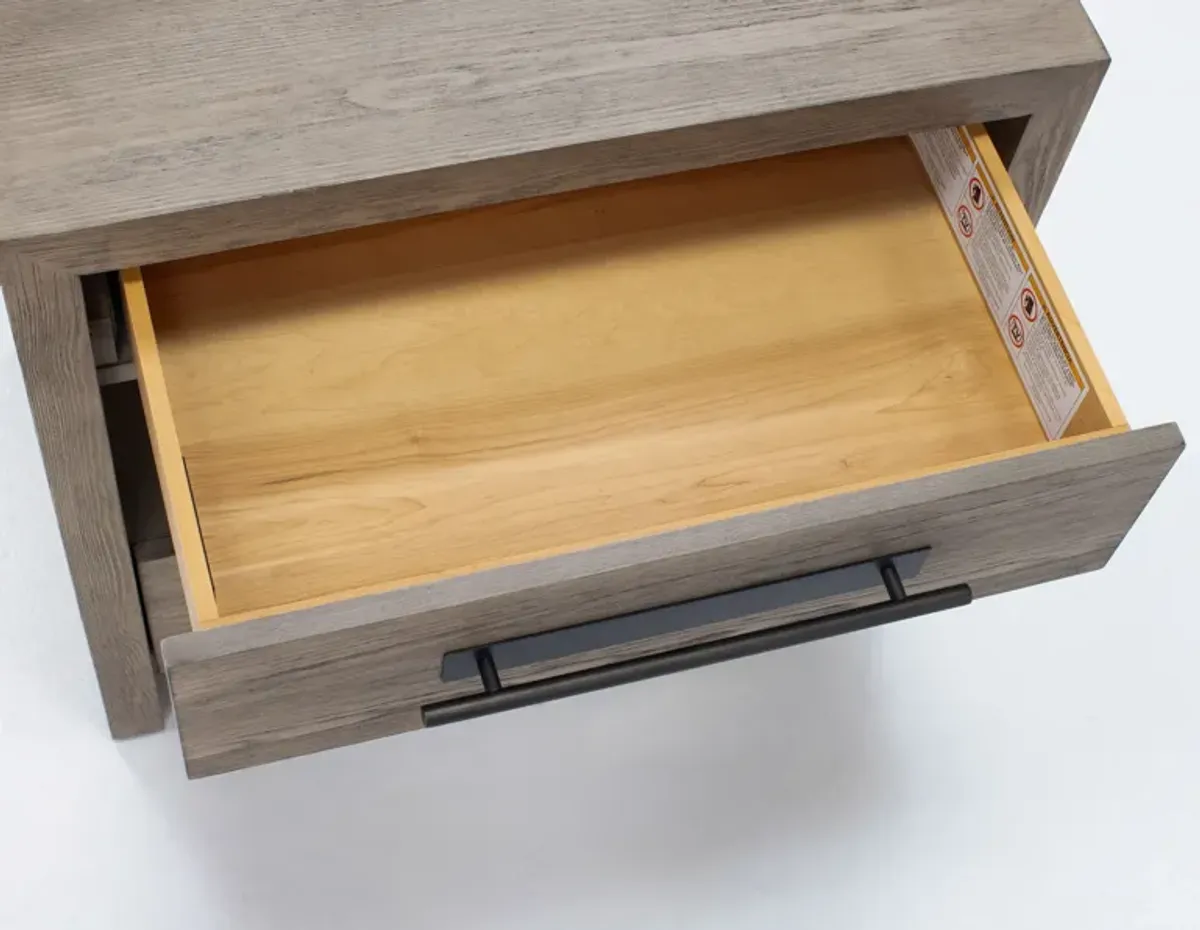 Powell 2 Drawer Nightstand In Warm Brown