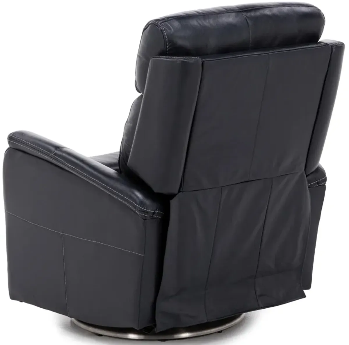 Flexsteel Move360 Leather Fully Loaded Swivel Recliner in Ocean